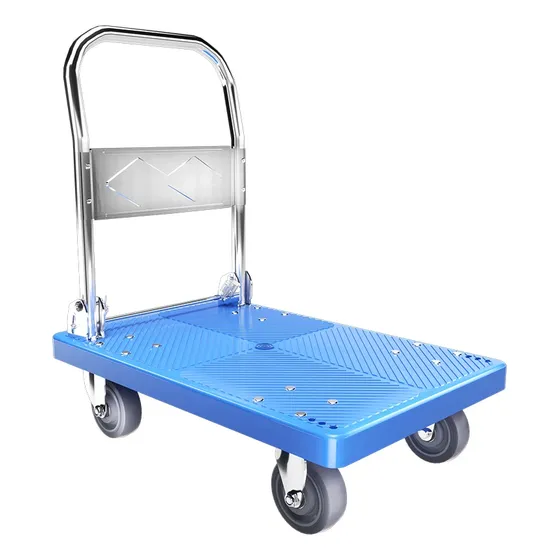 Carro De Carga Plegable 300kg De Plástico, 4 Ruedas Multiuso