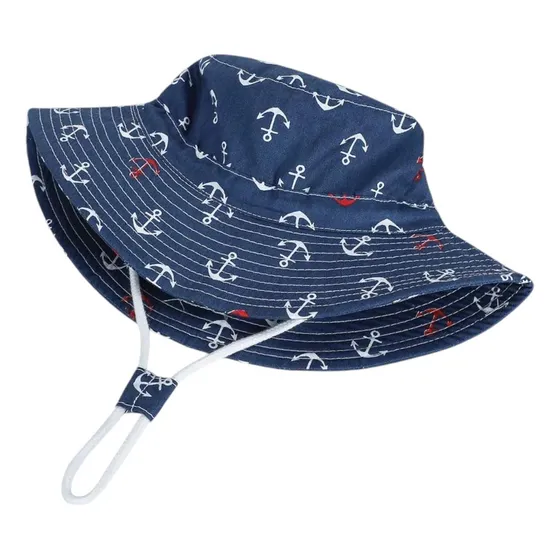 Bucket Hat Marinero Azul 52cm: Gorro Para Niño De 2 A 5 Años
