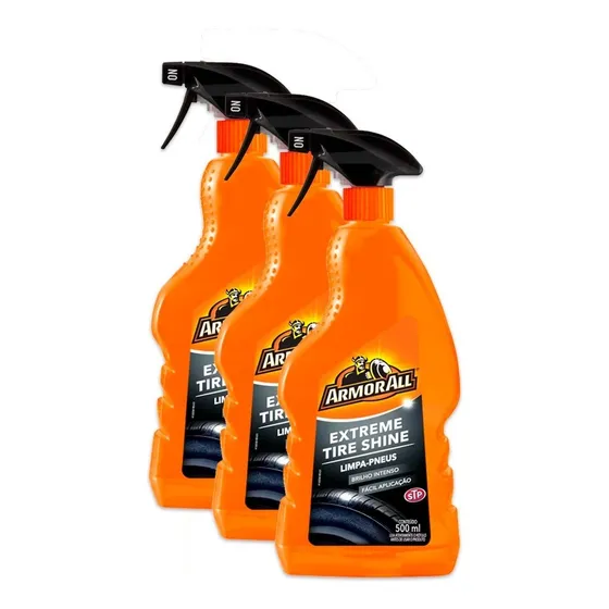 Kit Com 3 Limpa Pneus Extreme Tire Shine 500ml