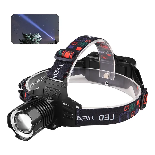 Focos Minero Recargables Linterna Cabeza Frontal Led Caza