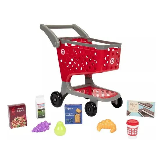 Carrito De Super De Juguete - Target - 12 Pzas - Color Rojo