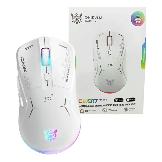 Mouse Gamer Inalámbrico Cw917 Blanco Onikuma