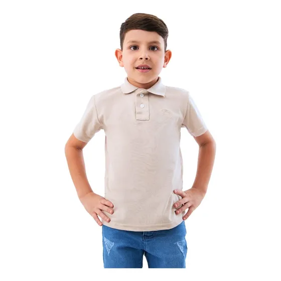 Camisa Infantil Polo Piquet Algodão Manga Curta