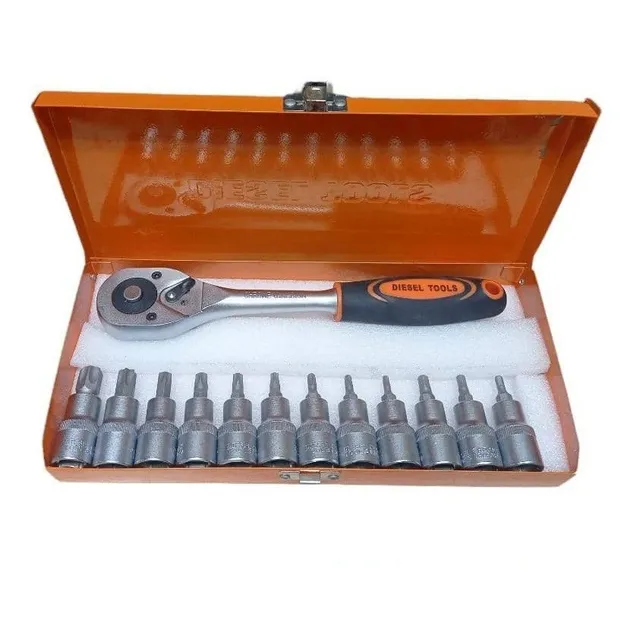 Autoclet Juego De Dados 14 Pzs Torx Mm 1/2 PuLG Diesel Tools