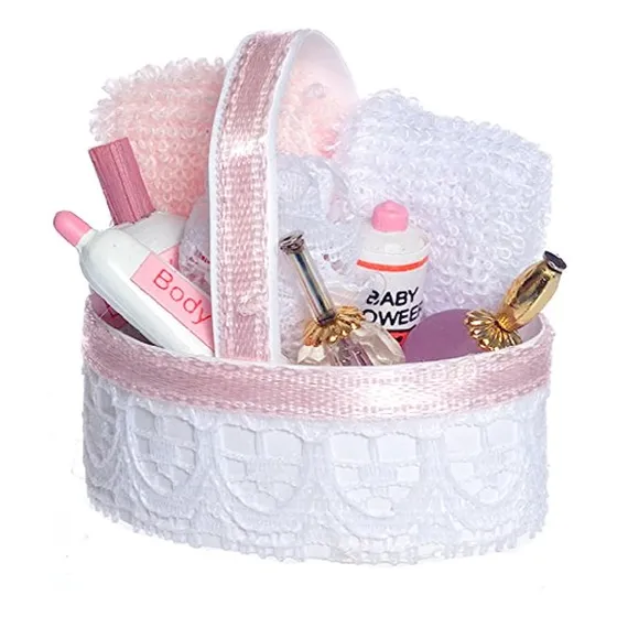 Casa Para Muñecas Y Muñecos, Cesta Para Baño Miniatura