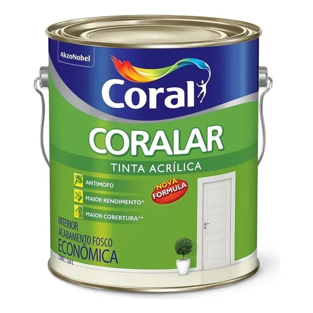 Tinta Coralar Anti Mofo Acrílica 3,6l Escolha Sua Cor