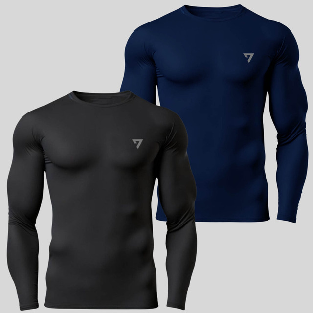 Kit 2 Camisetas Térmicas Masculina Segunda Pele Camisa Uv50 Kit 2 Camisetas Térmicas Masculina Segunda Pele Camisa Uv50