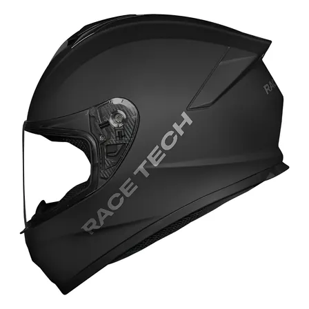 Capacete Moto Race Tech Hit Monocolor Preto Fosco