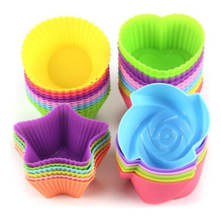 24 Moldes Para Cupcakes O Muffins Reutilizable De Silicona 24 Moldes Para Cupcakes O Muffins Reutilizable De Silicona