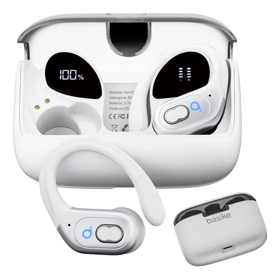 Fone De Ouvido Bluetooth Corrida Gancho Prova D'água Com Gan