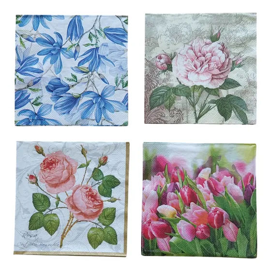 Servilletas Decorativas (diseños Flores Variadas)