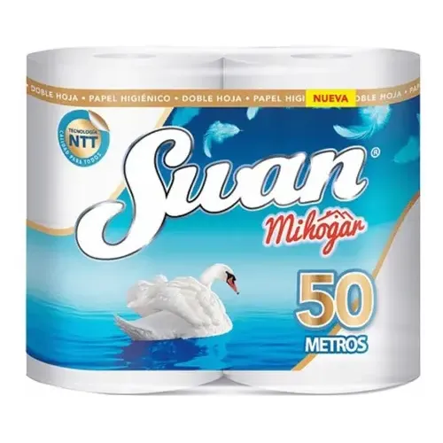 Papel Higiénico Swan Doble Hoja Pack 4 Rollos 50m | Cuotas sin interés