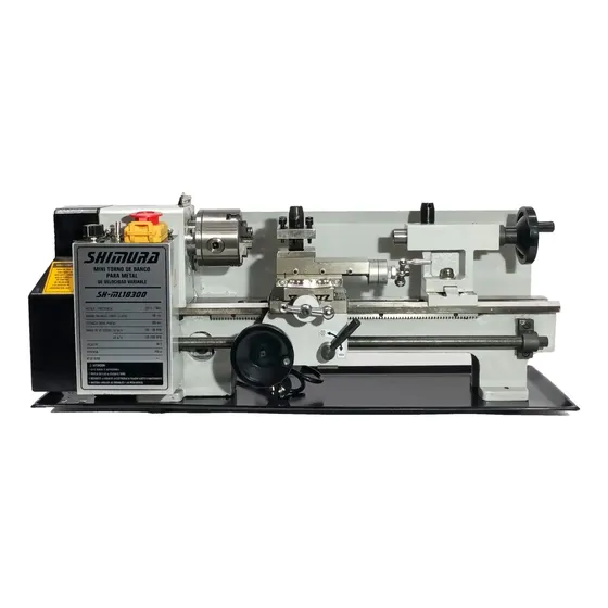 Mini Torno De Banco Para Metal 400w Shimura - Sh-ml18300 -
