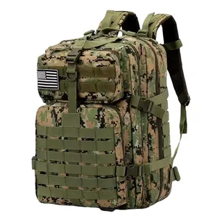 Mochila Tática Camping Militar 50 Litros Resistente A Água Verde Cam