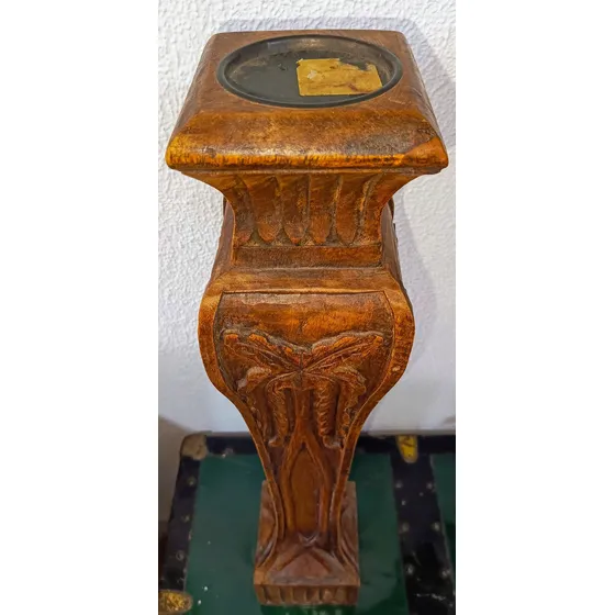 Candelabro Madera Tallado Grande Nuevo