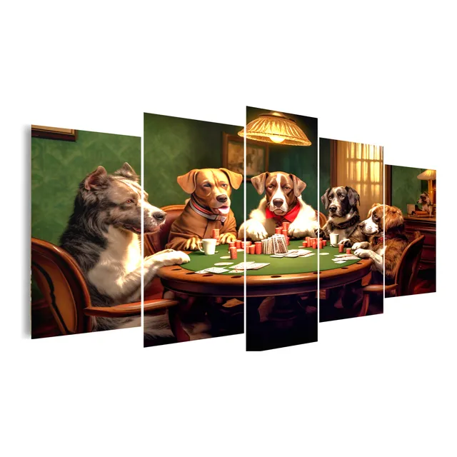 Cuadros Decorativos Económico Perros Jugando Poker