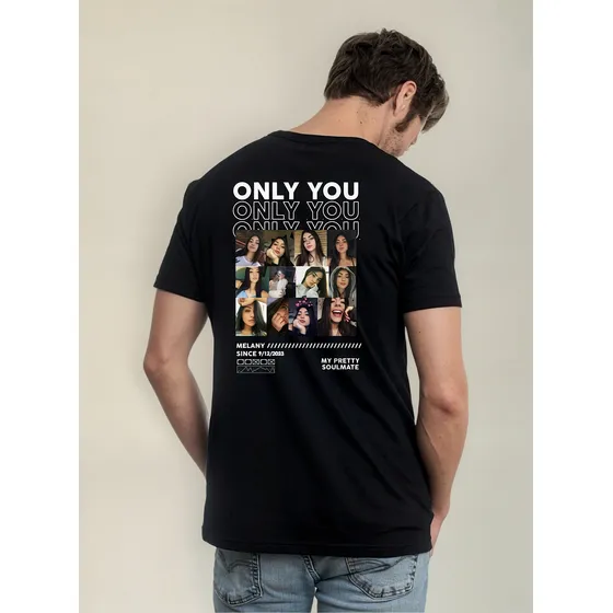 Remera Personalizada Con Fotos Only You Para Parejas