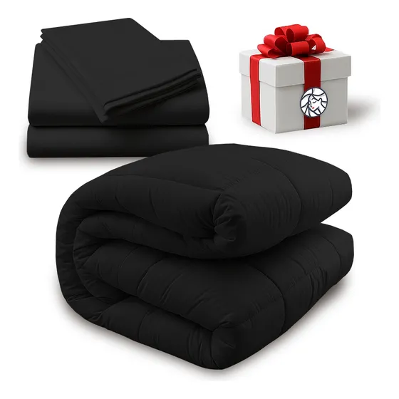 Acolchado + Sabanas + Fundas 2 Plazas + Regalo Premium Combo
