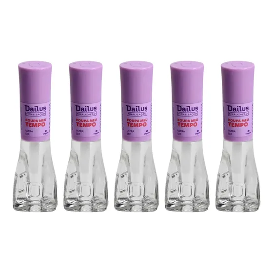 Kit Esmalte Secante Dailus Poupa Meu Tempo 5 Unidades