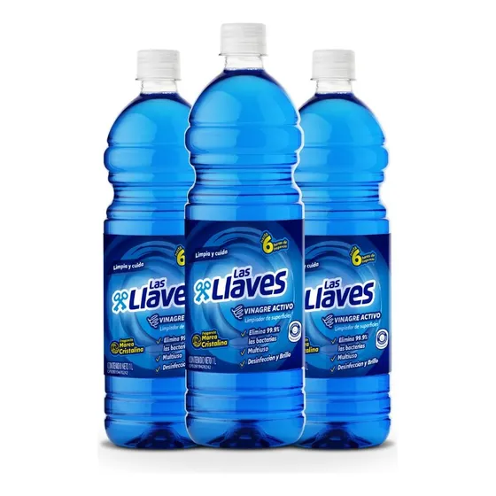 Desinfectante Marea Cristalina Las Llaves 1lt Pack 3und 