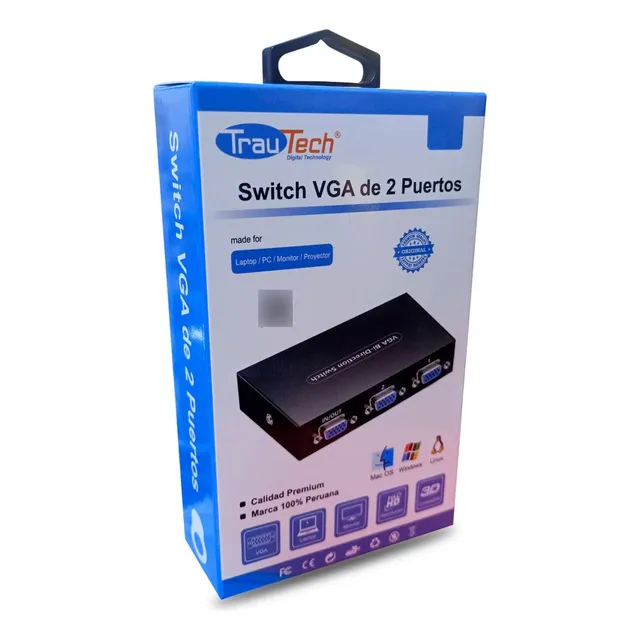 Switch Selector Vga De 2 Entradas X 1 Salida Buena Calidad