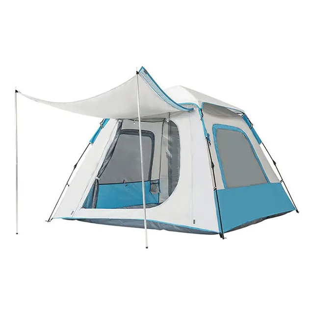 Carpa Automática Con Toldo Para 2 Personas Camping Color Blanco