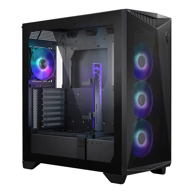 Gabinete Gaming Msi Mpg Gungnir 300r Airflow Argb con templado Color Negro