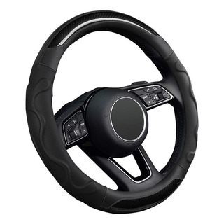 Funda De Volante De Coche Clásica De Fibra De Carbono, 38 Cm Funda De Volante De Coche Clásica De Fibra De Carbono, 38 Cm