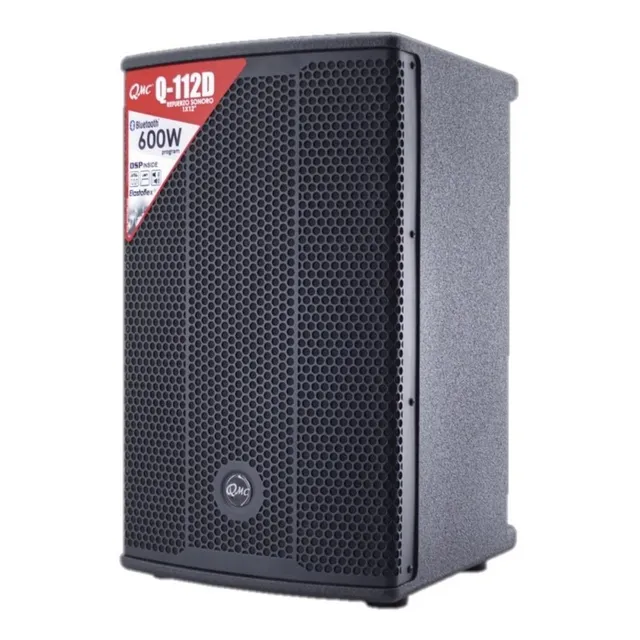Bocina QMC Q-112D portátil con bluetooth negra 127V