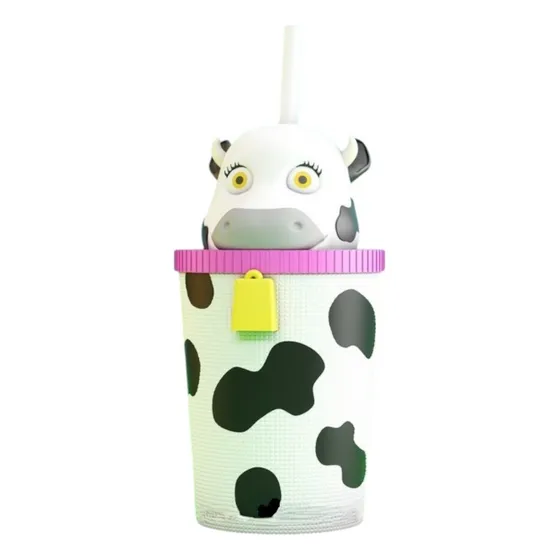 Vaso La Vaca Lola La Granja De Zenon Impresión 3d + Sorbete La Vaca Lola