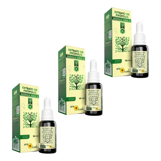 Kit 3 Extrato De Própolis Verde 70 -  Apis Flora 