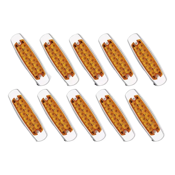 10x Plafon 12 Led Fijo 12v Lateral Peterbilt Camion Trailer