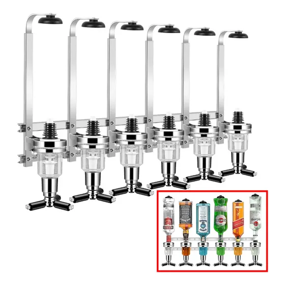 Dispenser Dosador De Bebidas Parede 6 Garrafas 45ml Shot