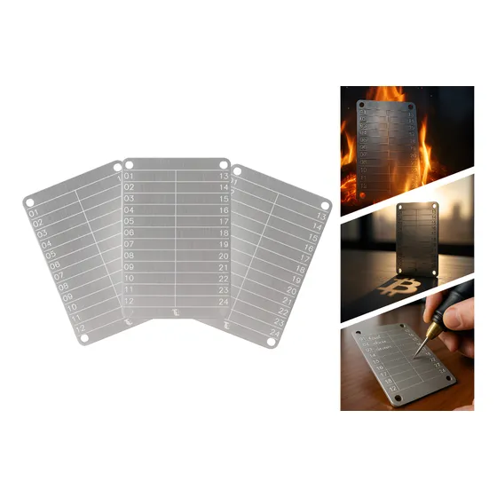 Kit 3 Un Crypto Wallet Metal Proteção Bitcoin Metamask