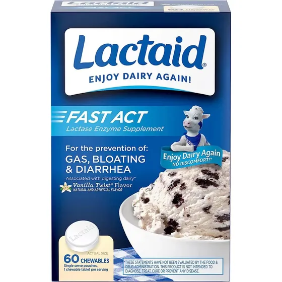 Lactaid Fast Chewable 60 Cápsulas Masticables