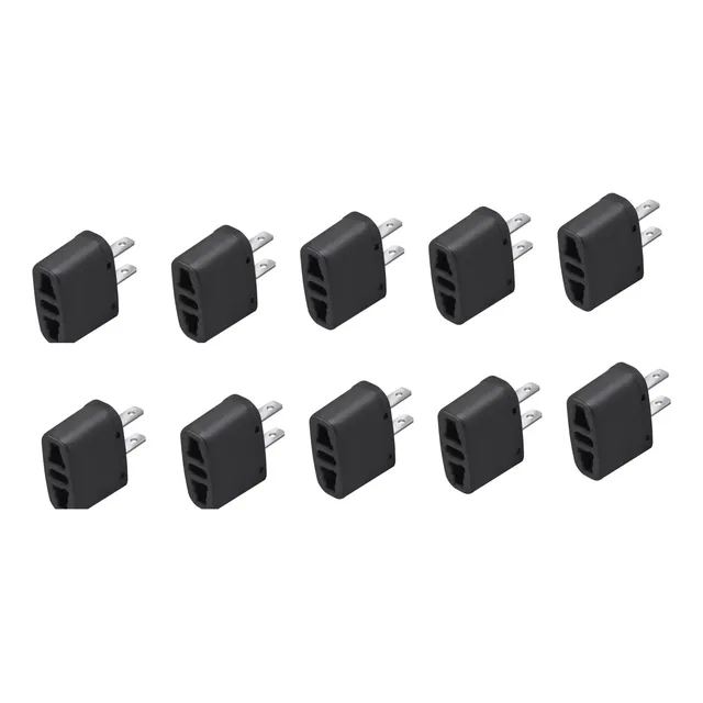 50pz Adaptador Clavija Para Corriente De Americano A Europeo