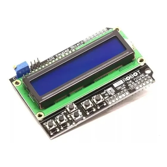 Shield Display Lcd 1602 Azul 16x2 + Botones Arduino Ubot