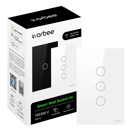 Interruptor Inteligente Wifi Triple Con/sin Neutro Homekit Color Blanco