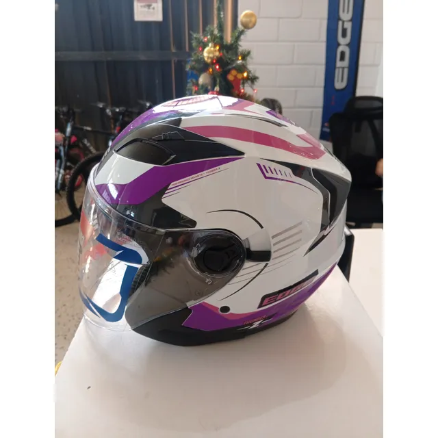 Casco Edge Semi Integral Thunder Z Con Doble Visor