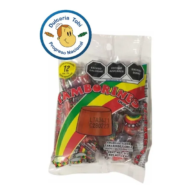 Tamborines Enchilados De Tamarindo 12 Piezas
