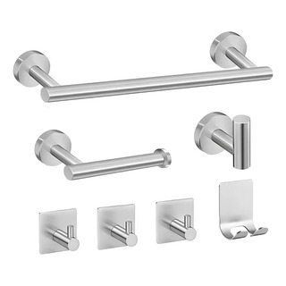 7 Set Juego Accesorios Para Baños Toalleros Acero Inoxidable 7 Set Juego Accesorios Para Baños Toalleros Acero Inoxidable