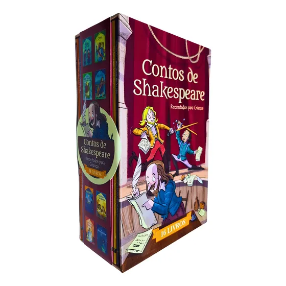 Box Com 16 Livros Contos De Shakespeare Recontados Para Crianças, De William Shakespeare. Editorial Pé Da Letra, Capa Mole, Edição 1 Em Português, 2024