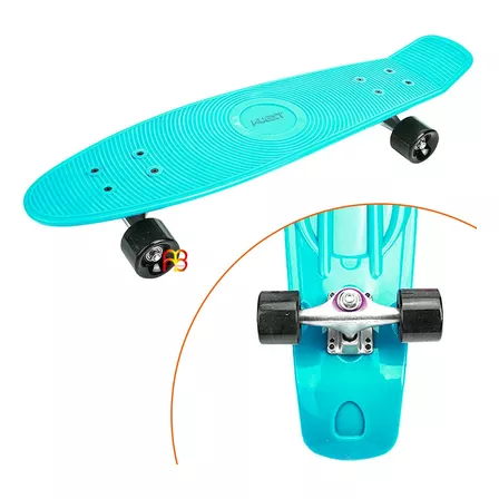 Skate Patineta Profesional Estilo Penny 56 Cm Longboard Turq