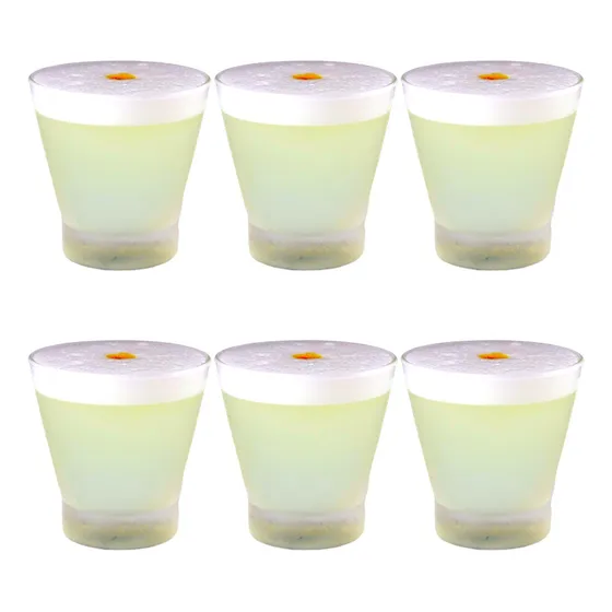 Set De 6 Vasos Pisco Sour Catedral 300cc Pavonado Color PAVONADO NEUTRO