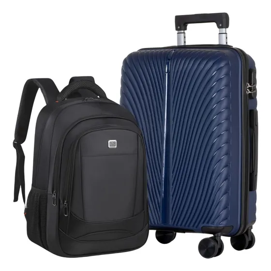 Mala De Viagem 10kg De Bordo Kit Com Mochila Para Viagem 