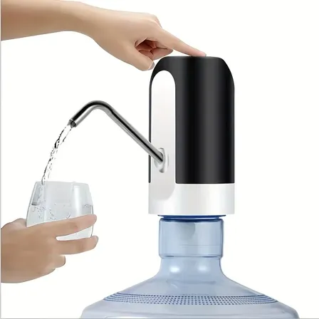 Dispensador Eléctrico Para Bidón Recargable Usb Negro