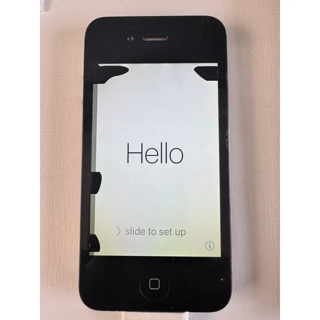 Iphone 4s 16 Gb Preto - Funcionando Mas Com Tela Ruim - Leia Preto