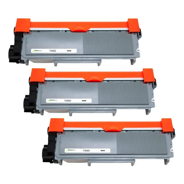 Pack 3 Toner Compatible Con Tn630 Tn660 2520 2540 2300 2700 Tinta Negro