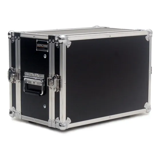 Hard Case Rack Mesa Soundcraft Mixer Ui24 3u Somcase SC552 Preto