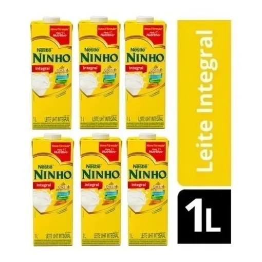 Kit C/6 Leite Integral Nestlé Ninho 1l